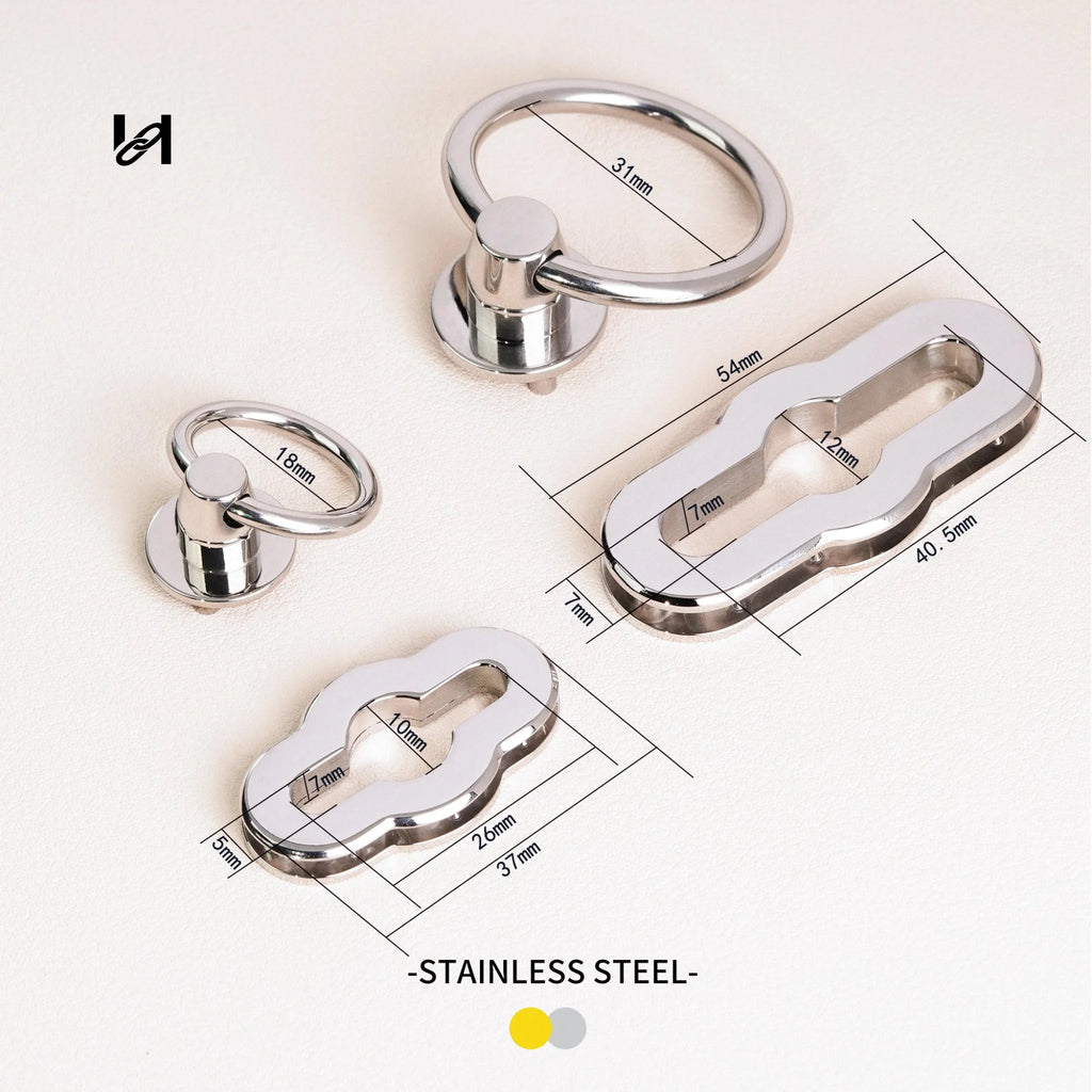Circle-ring oval Flower Design Closure Locks - hardware