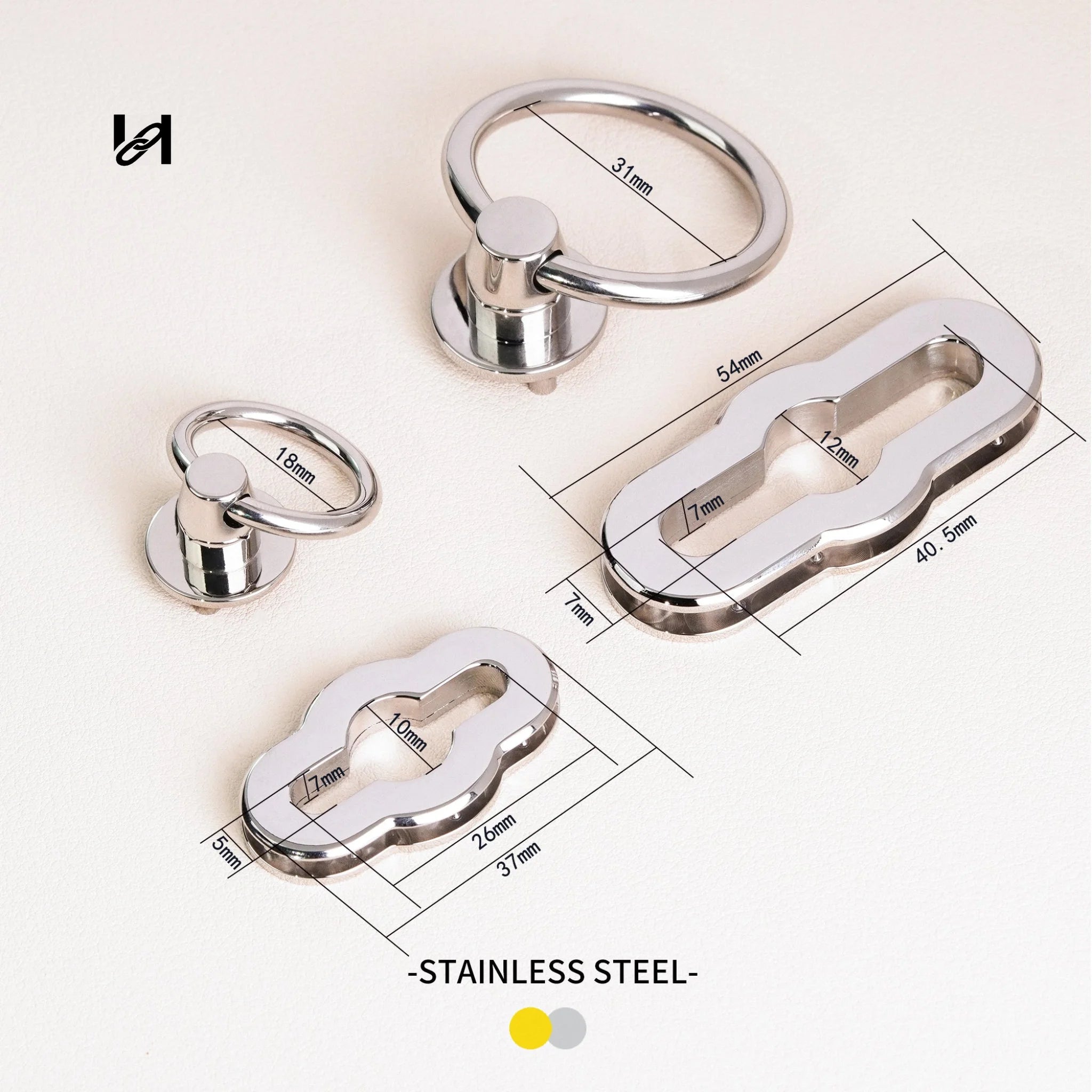 Circle-ring oval Flower Design Closure Locks - hardware
