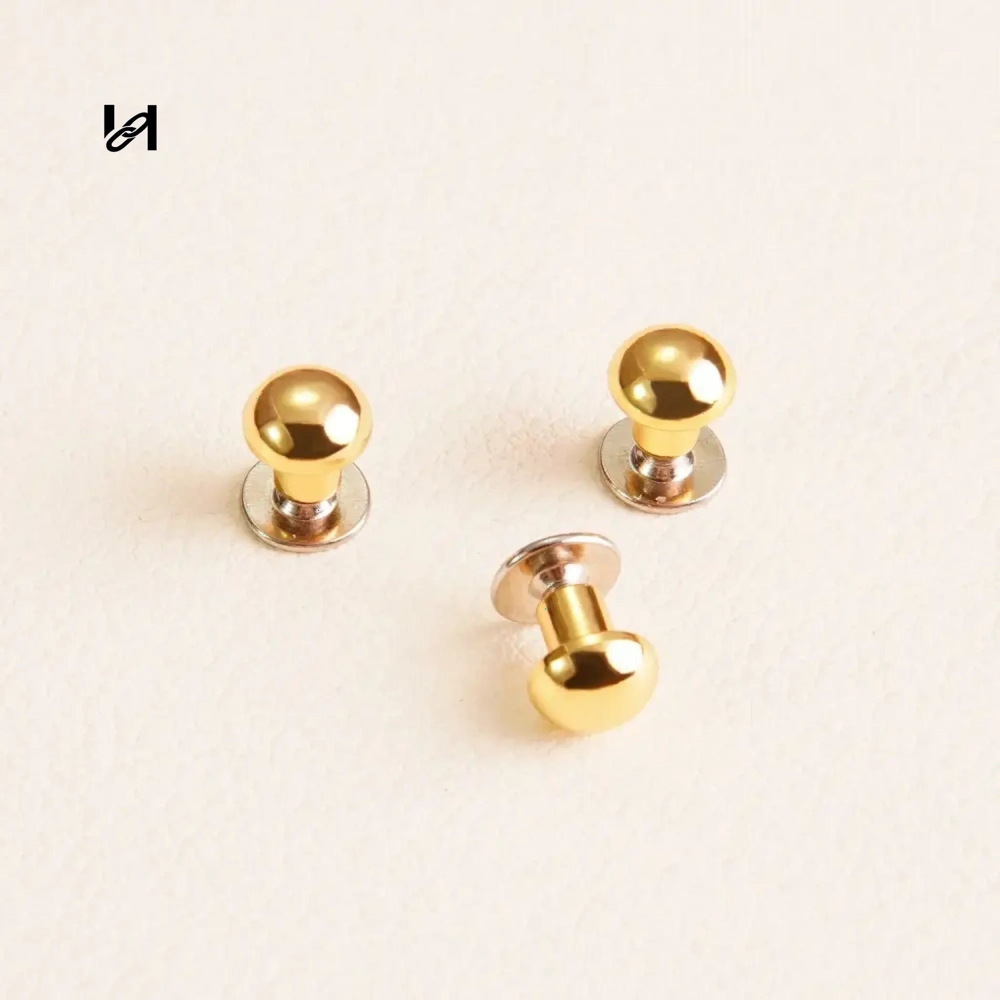 Trunk Rivet/Mushroom Screw - 4mm-1pcs / Gold - hardware