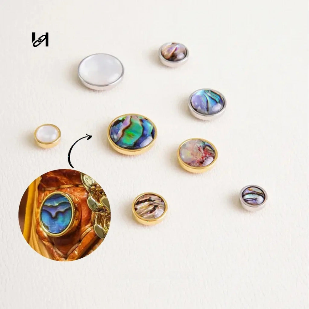 Shell decorated Rivet/Cufflinks-Stud/mushroom nails - hardware