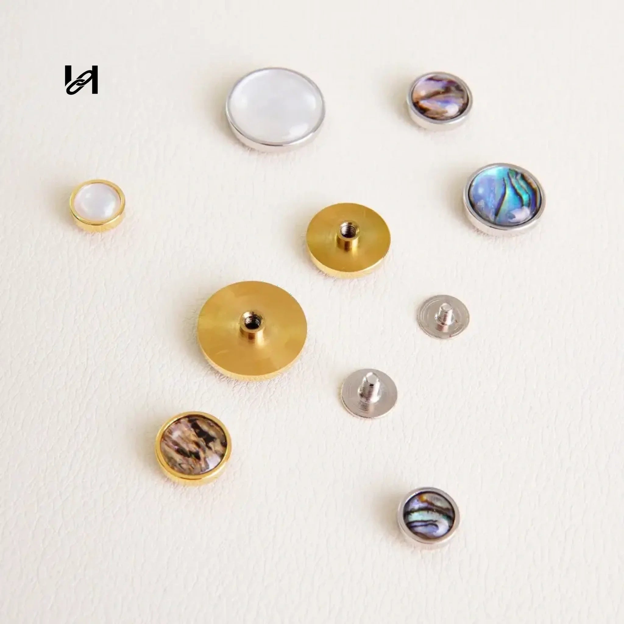 Shell decorated Rivet/Cufflinks-Stud/mushroom nails - hardware