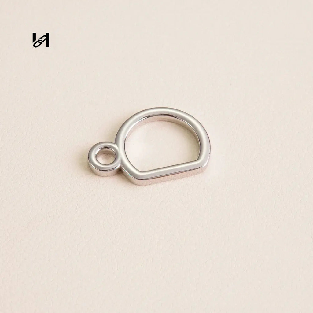D-buckle for bag strape - Silver - hardware