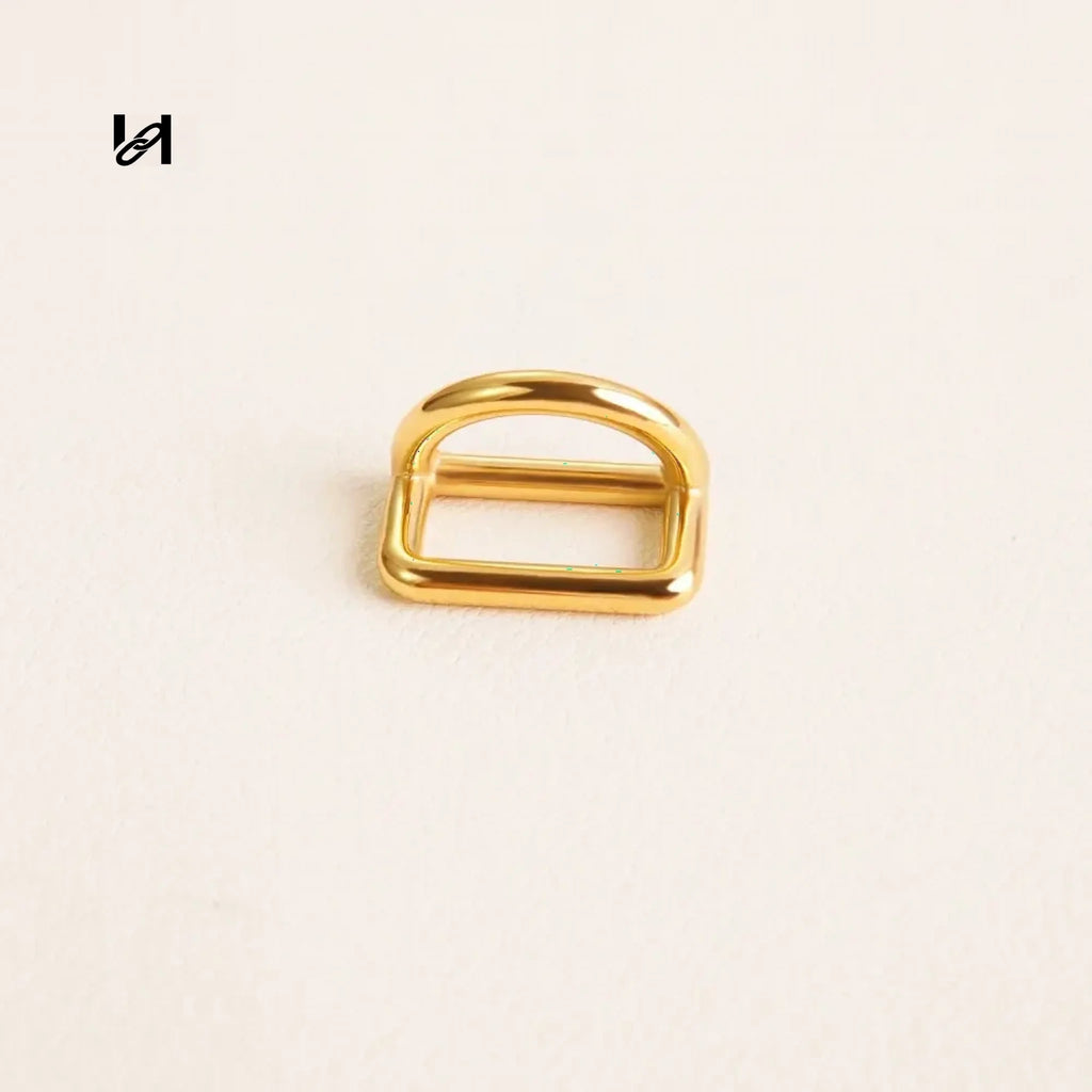 D -ring and Suqre Buckle - Gold - hardware