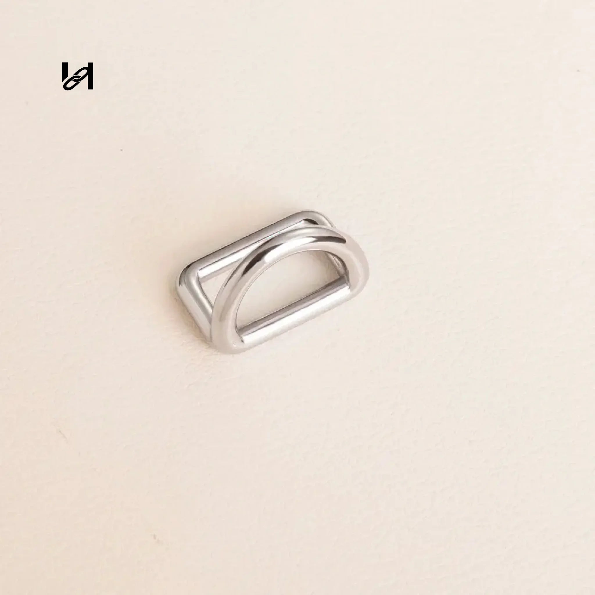 D -ring and Suqre Buckle - Silver - hardware