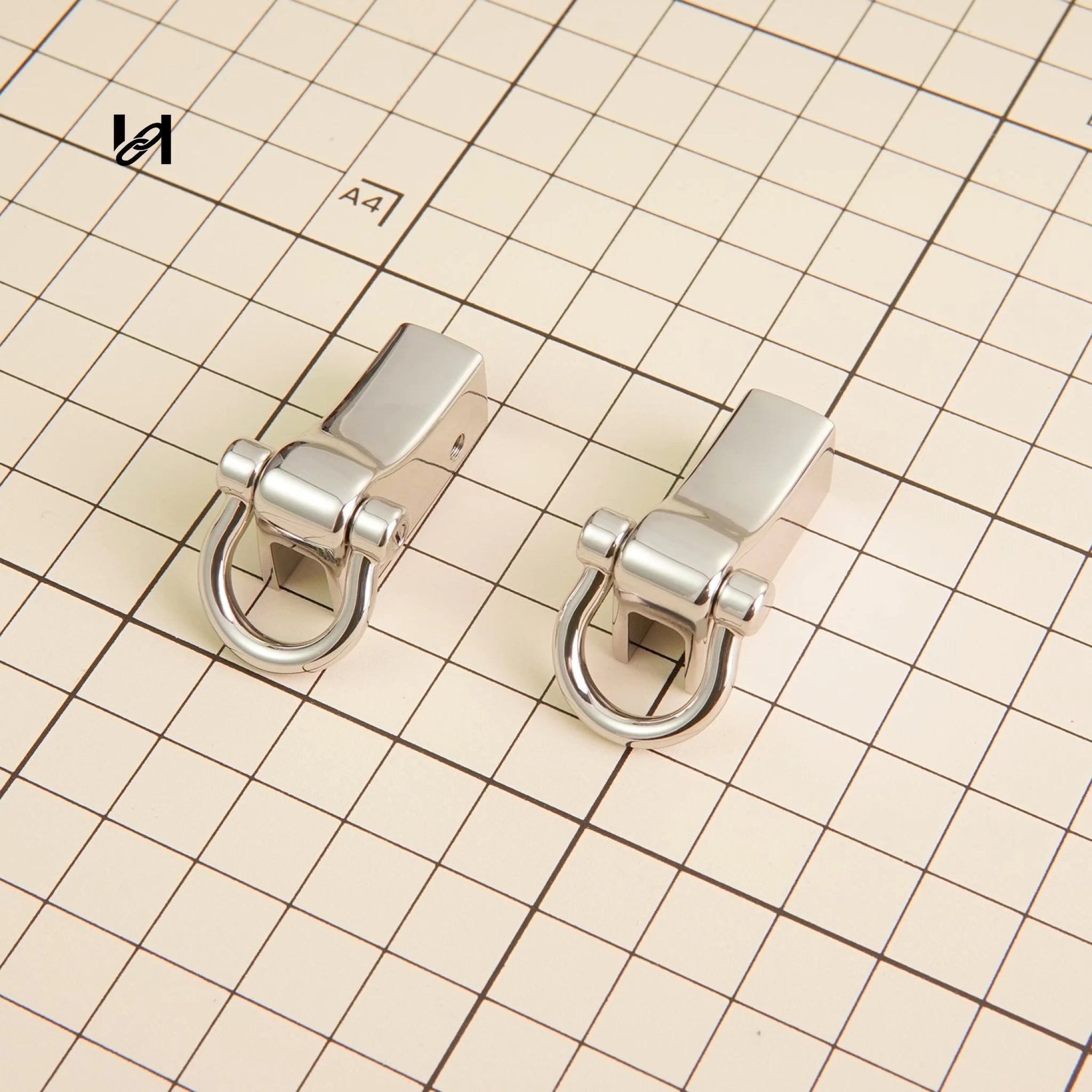 D-Ring Buckle Metal Bag Strap Connector Slide Clip One Pair - hardware