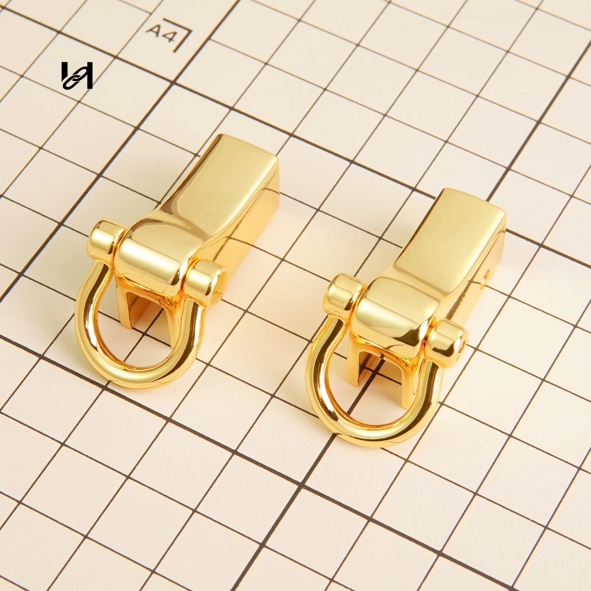 D-Ring Buckle Metal Bag Strap Connector Slide Clip One Pair - hardware