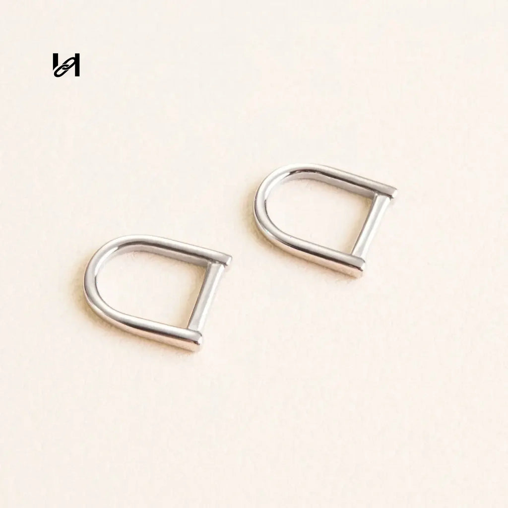Fashion Design Stainless Steel 8.5MM D ring for zipper - Silver - hardware