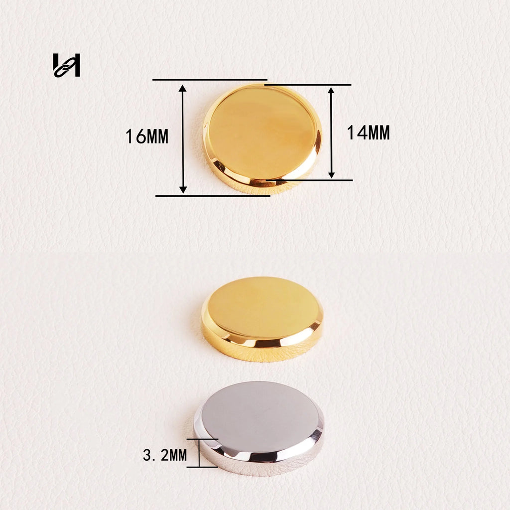Flat Bag Feet – Stainless Steel Hardware for Bags & Leather Goods - gold / 14mm*16mm - hardware