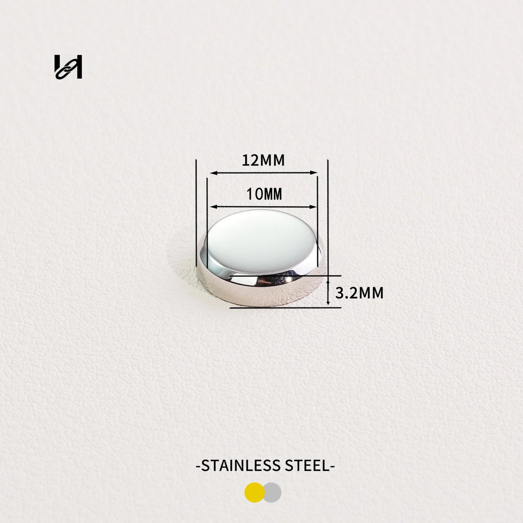 Flat Bag Feet – Stainless Steel Hardware for Bags & Leather Goods - silver / 10mm*12mm - hardware