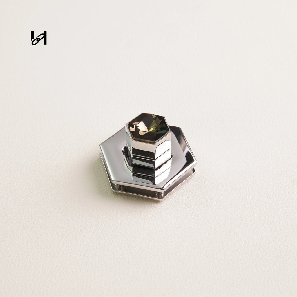 Flat Diamond Turn Lock - Silver / Gray - hardware