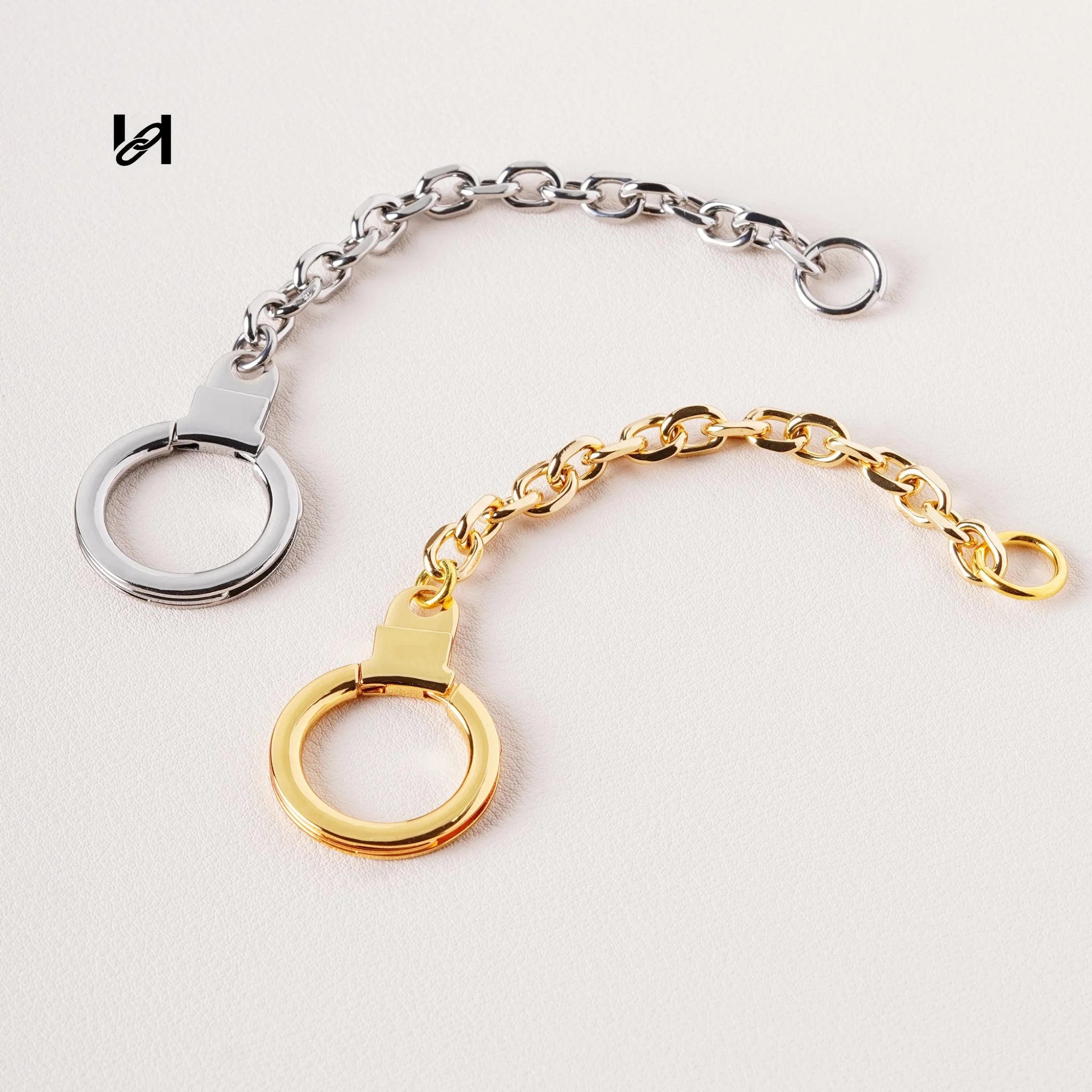 Gold Plated Bag Chain Hardware Set – D-Ring Connector & Spring O-Ring Clasp for Leather Goods - hardware