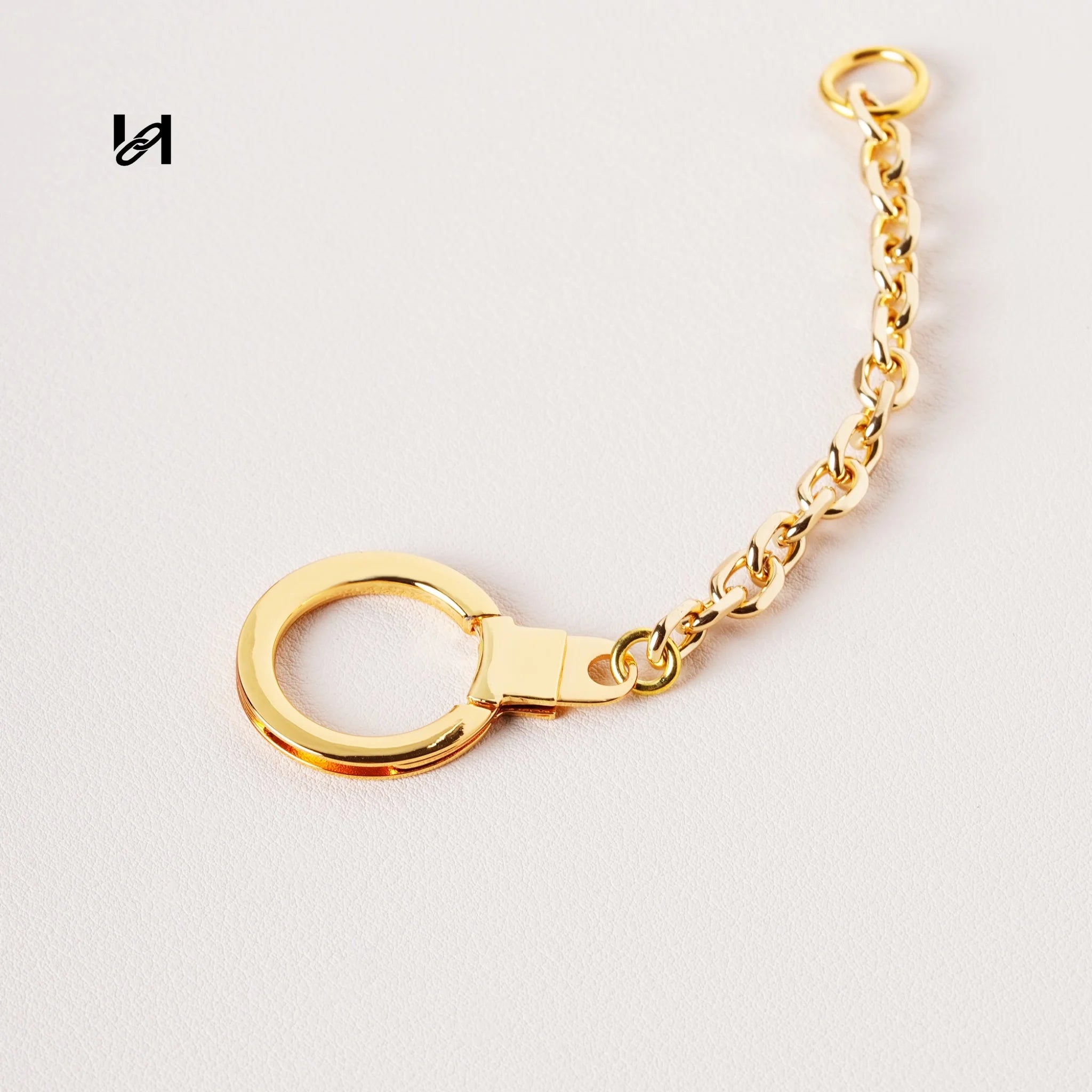 Gold Plated Bag Chain Hardware Set – D-Ring Connector & Spring O-Ring Clasp for Leather Goods - Gold / Spring O-Ring