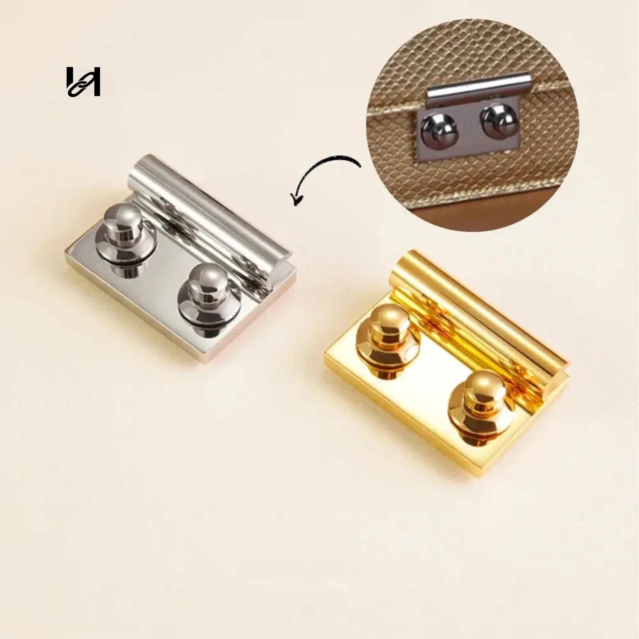 Handbag closure and briefcase lock - hardware