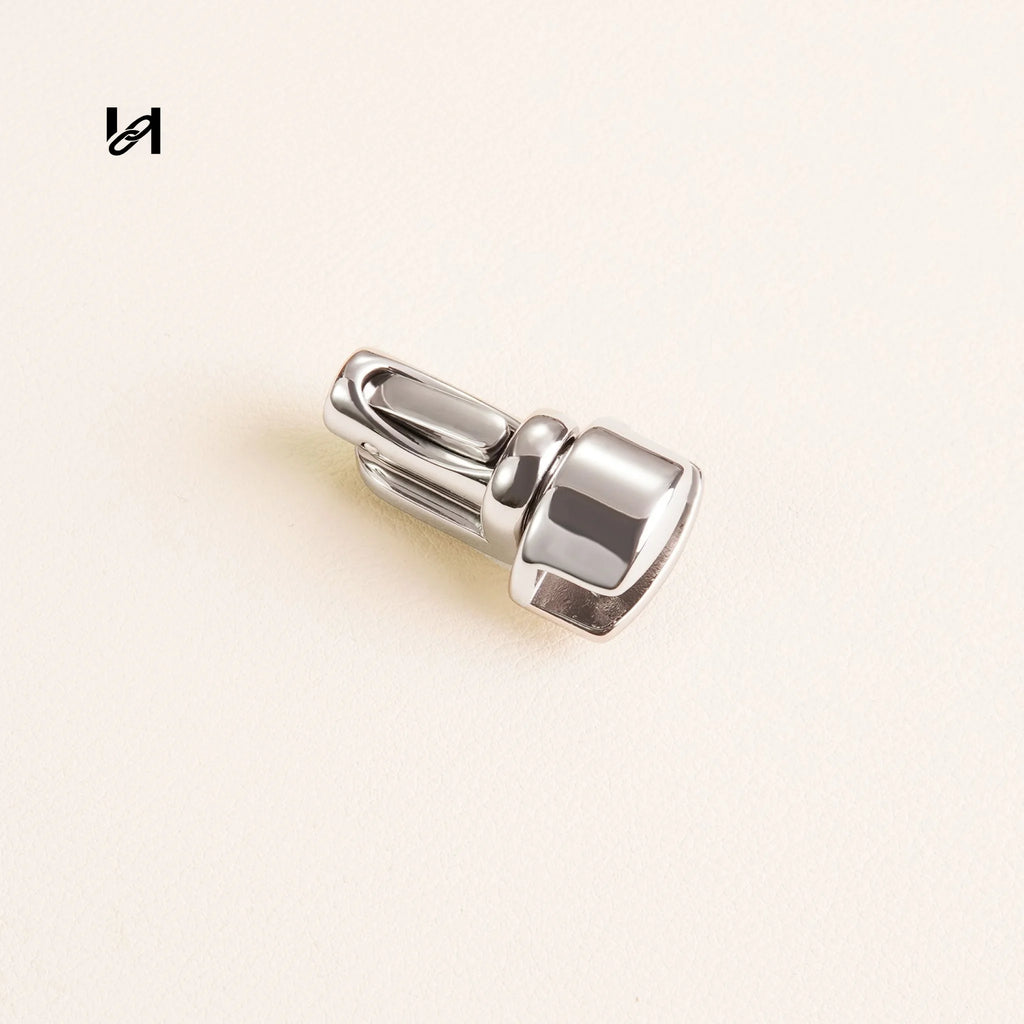 Japanese latch purse lock - Silver - hardware