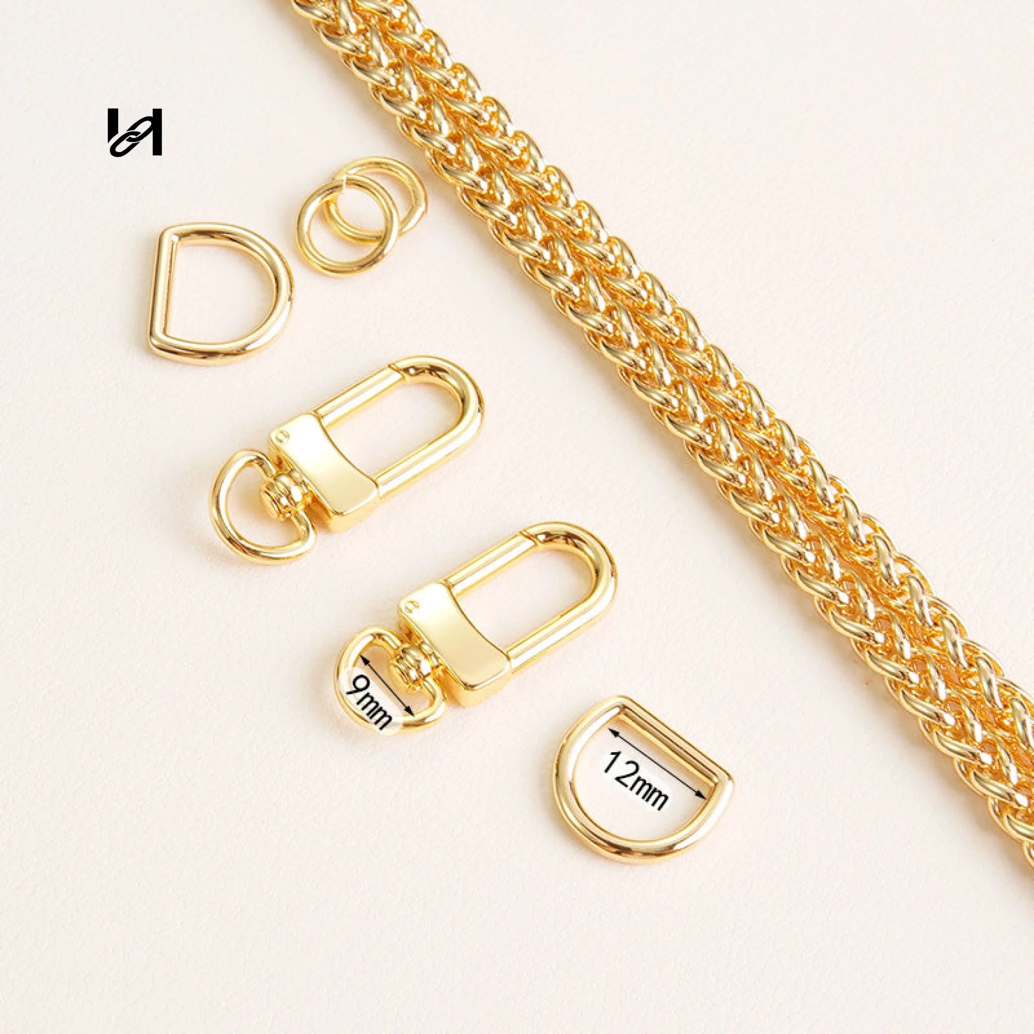Lantern shape chain - Chain set / Gold - hardware