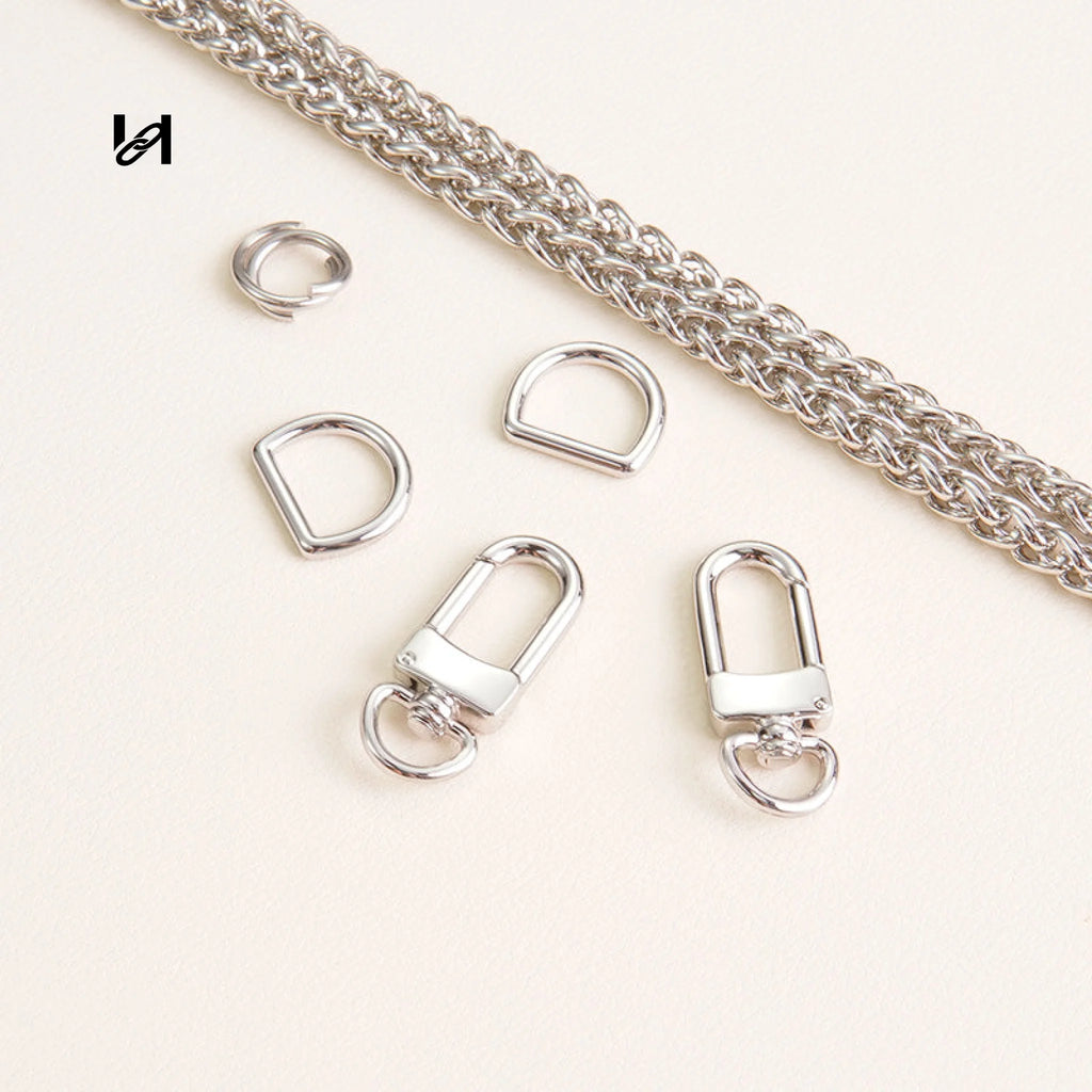 Lantern shape chain - Chain set / Silver - hardware