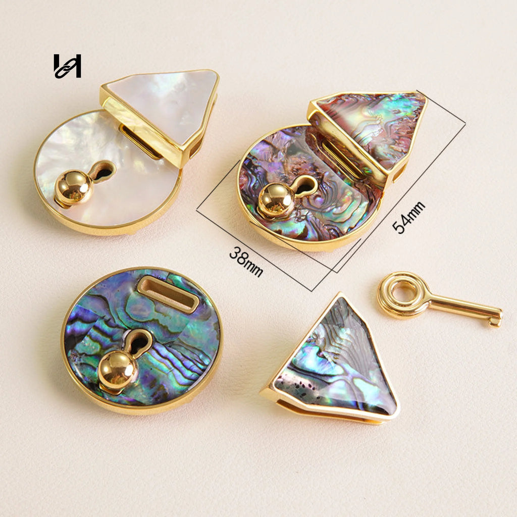 Large Abalone Shell Lock - hardware