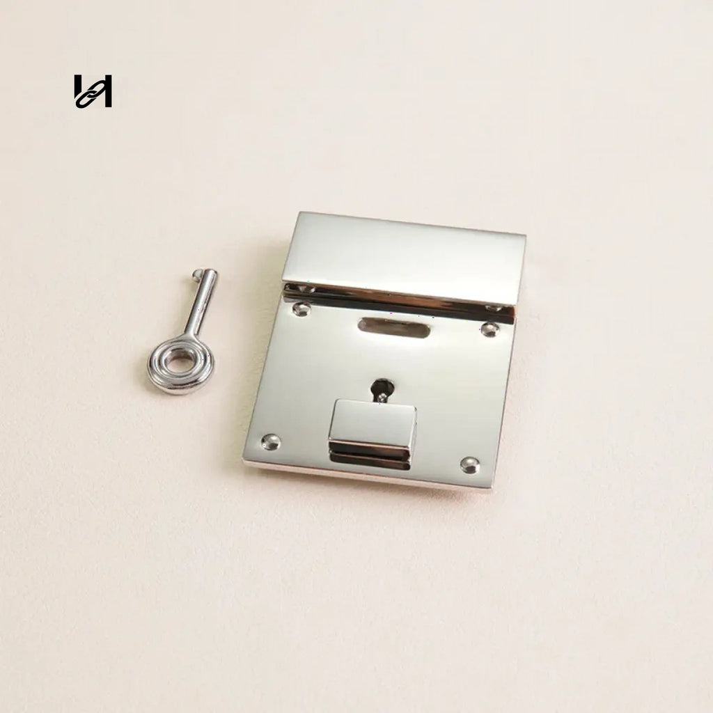 large Stainless Steel Key Lock - Silver - hardware