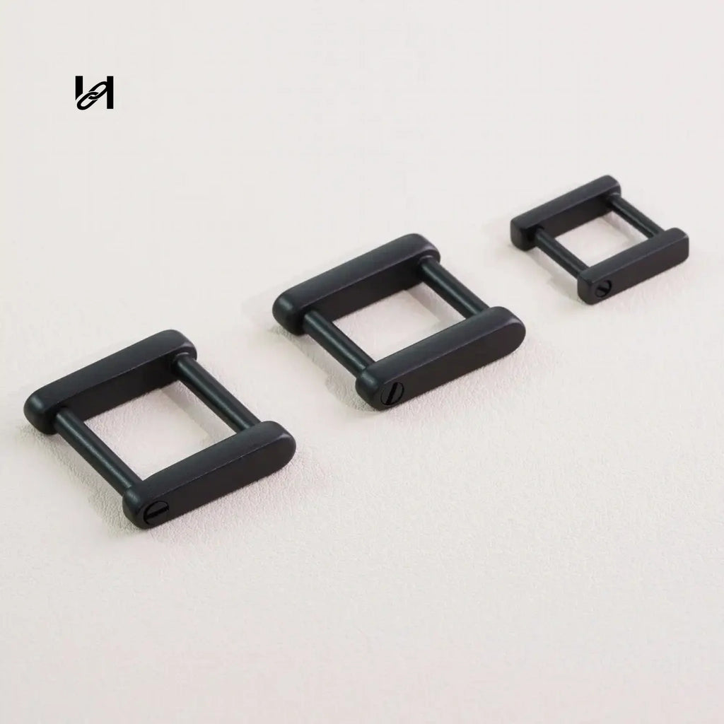 leather strap screw square ring - hardware