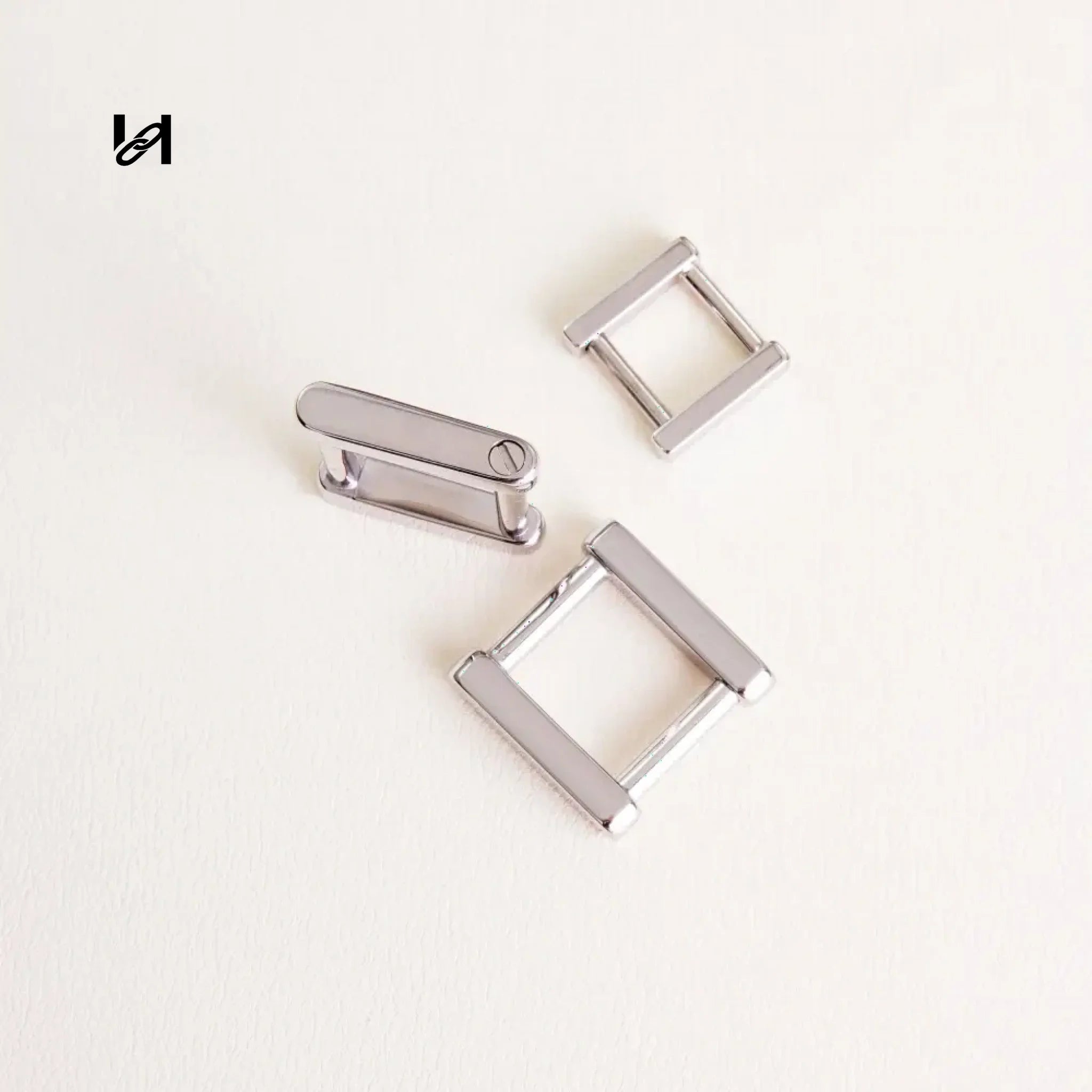 leather strap screw square ring - hardware