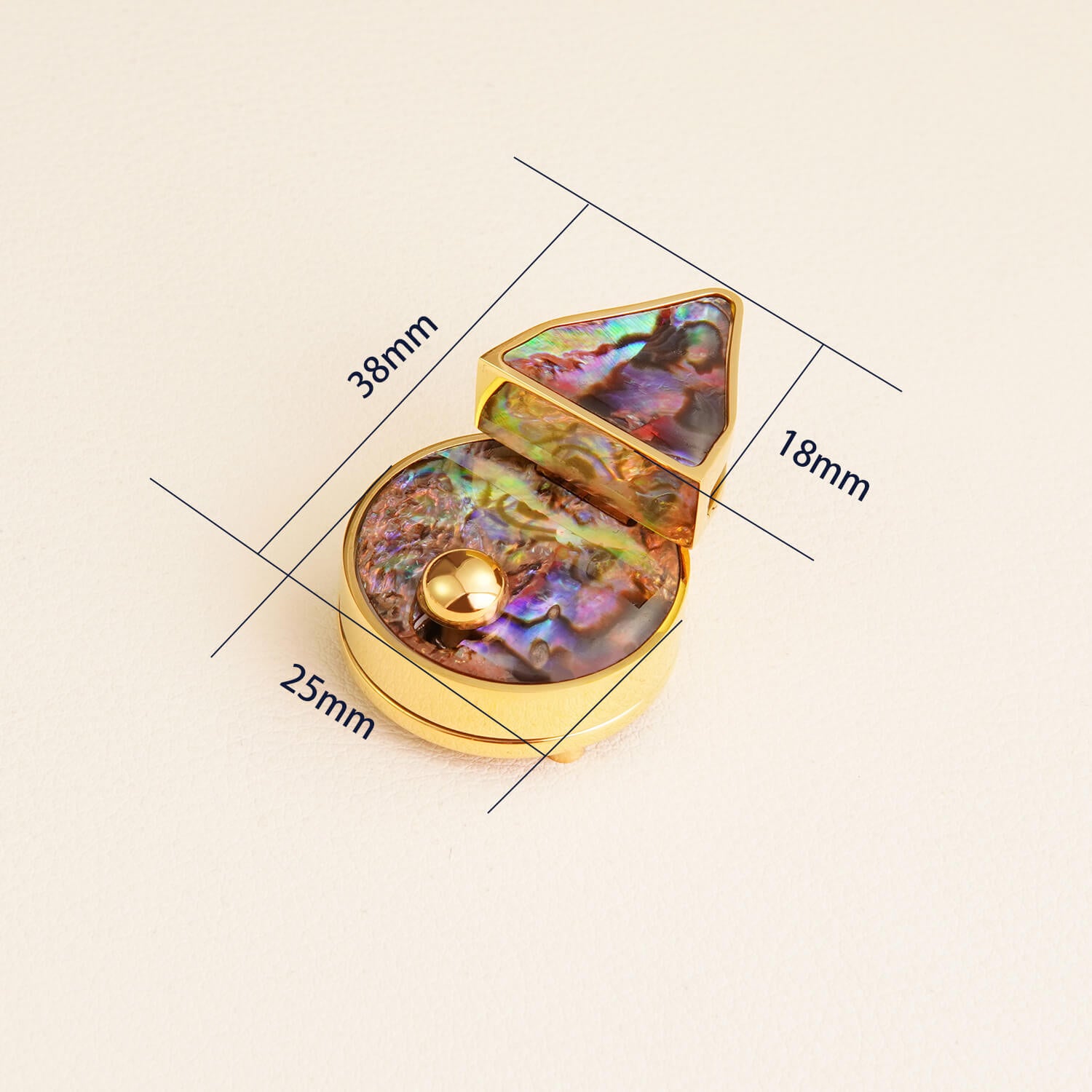 Small Abalone Shell Lock – hilitybaghardware