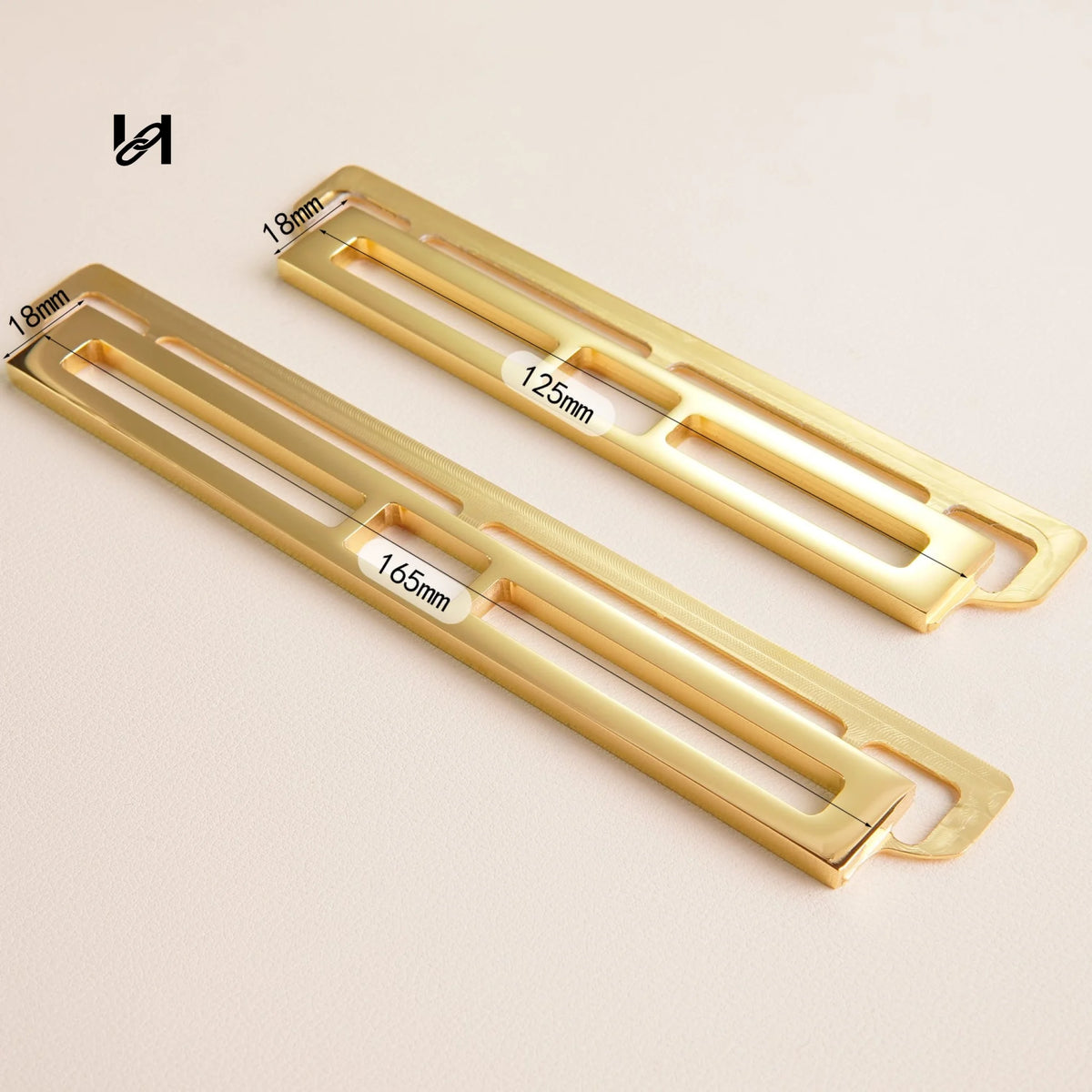 Long twist square lock - Small(one piece) / Gold - hardware
