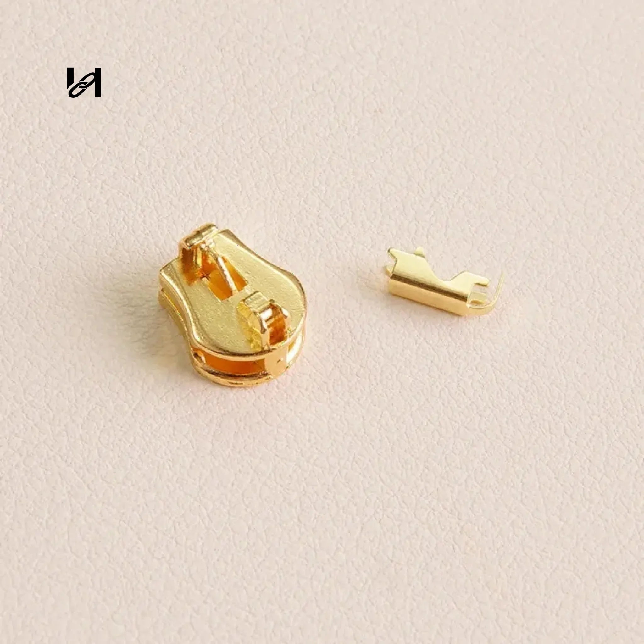 M4 and M6 Zipper Slider & Stop - M4 Separated Slider (Gold) - hardware