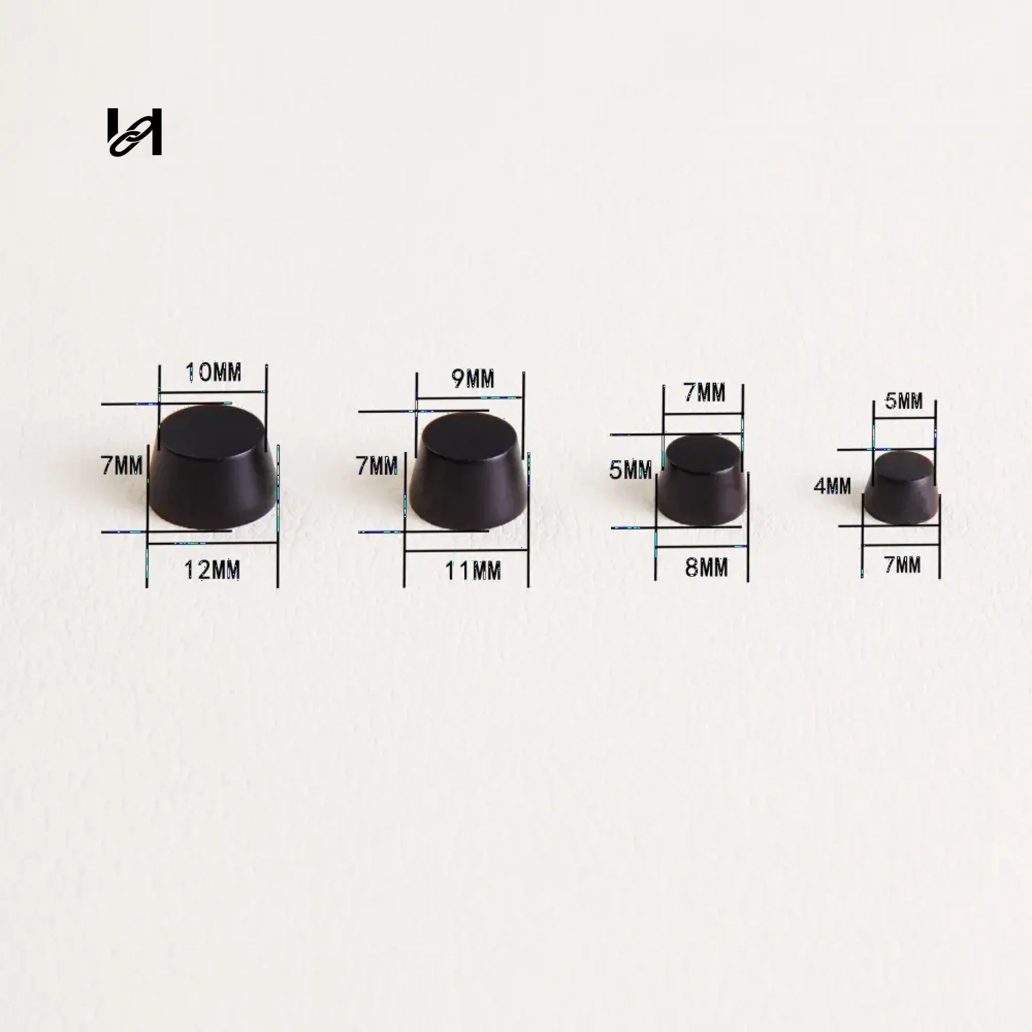 Matt Black Foot - 5MM-1pcs / Black - hardware