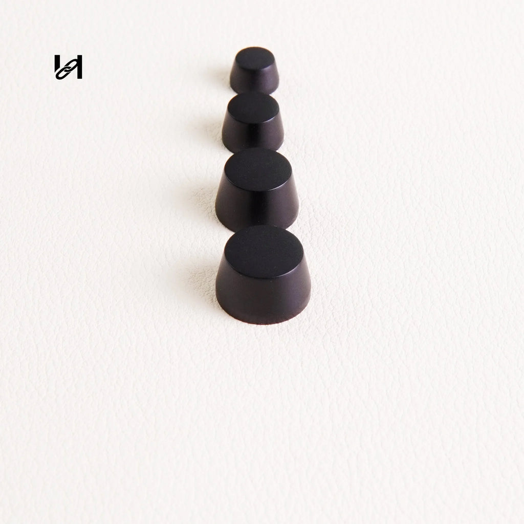 Matte Black Stainless Steel Round Bag Feet Studs – Bottom Protectors for Handbags