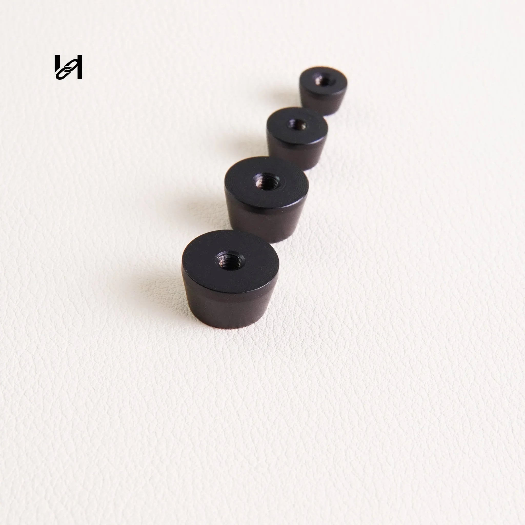 Matte Black Stainless Steel Round Bag Feet Studs – Bottom Protectors for Handbags