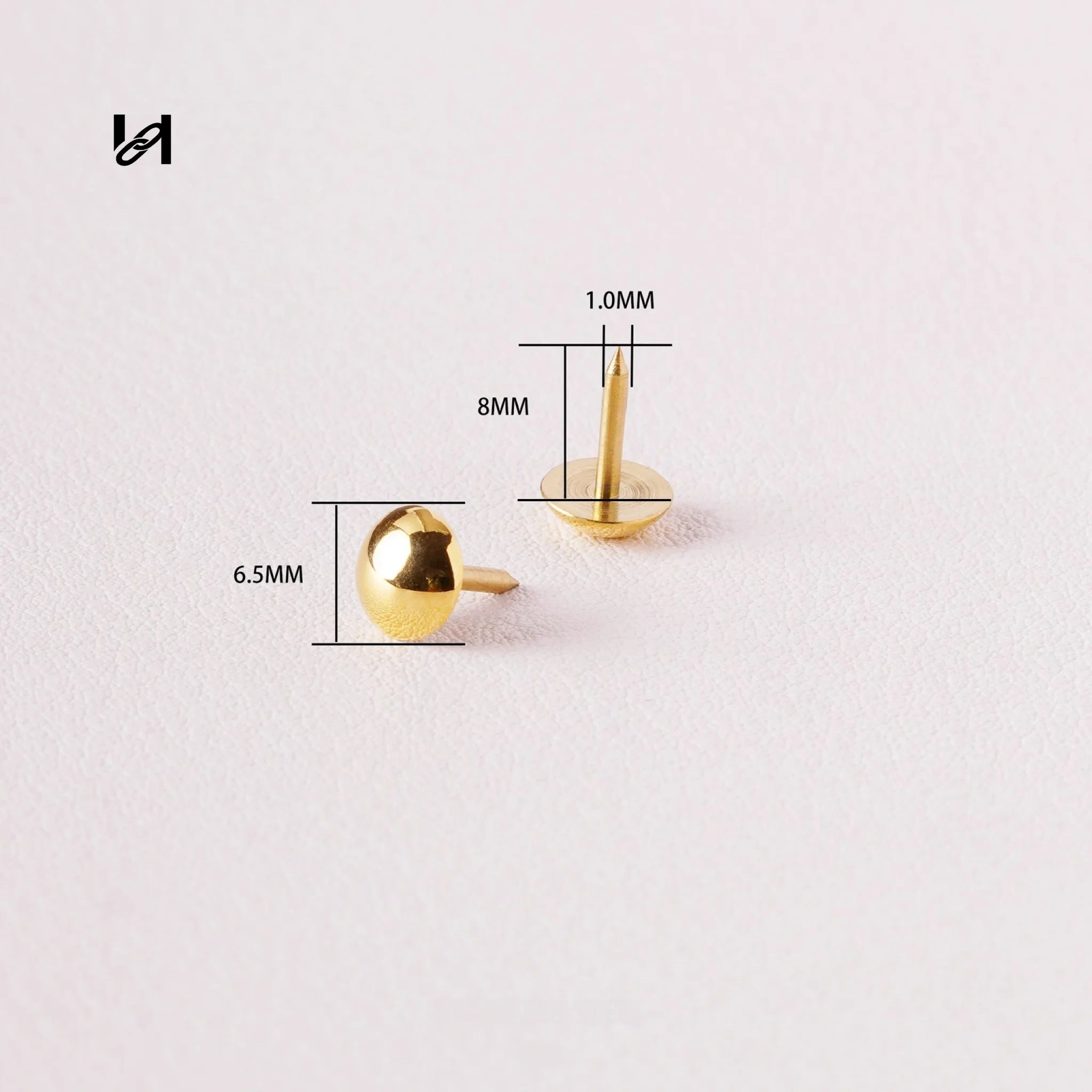 Mushroom Head Rivet – Stainless Steel Hardware for Trunks & Cases - 6.5MM-1pcs / gold - hardware
