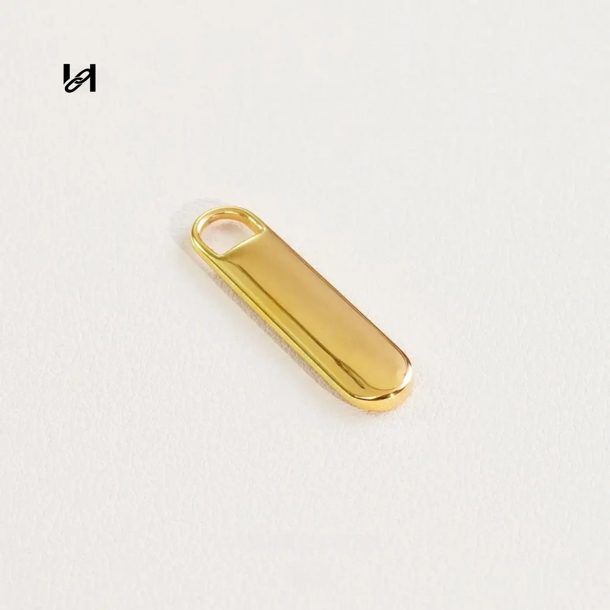 Oval Zip Puller-I - Gold - hardware