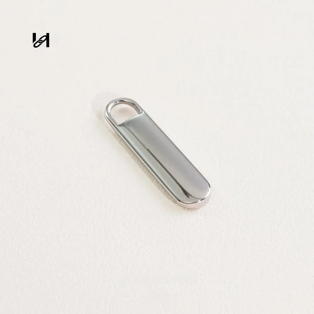 Oval Zip Puller-I - Silver - hardware