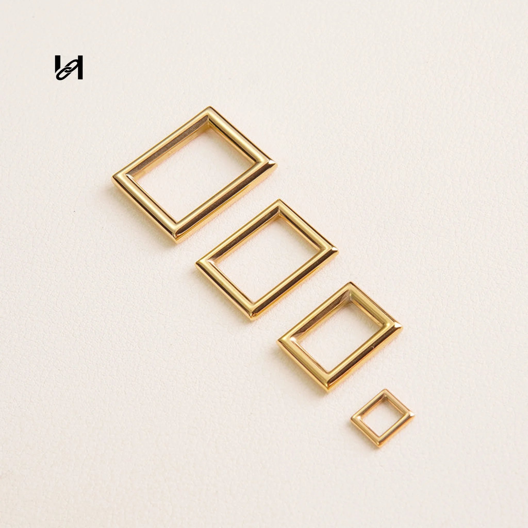 Premium Stainless Steel Square Rings for Leather Goods - hardware
