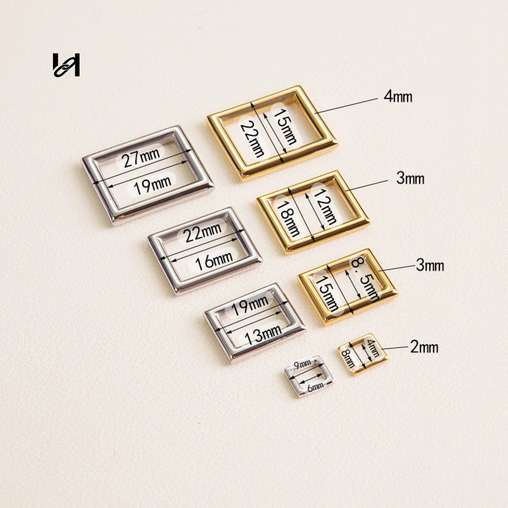 Premium Stainless Steel Square Rings for Leather Goods - hardware