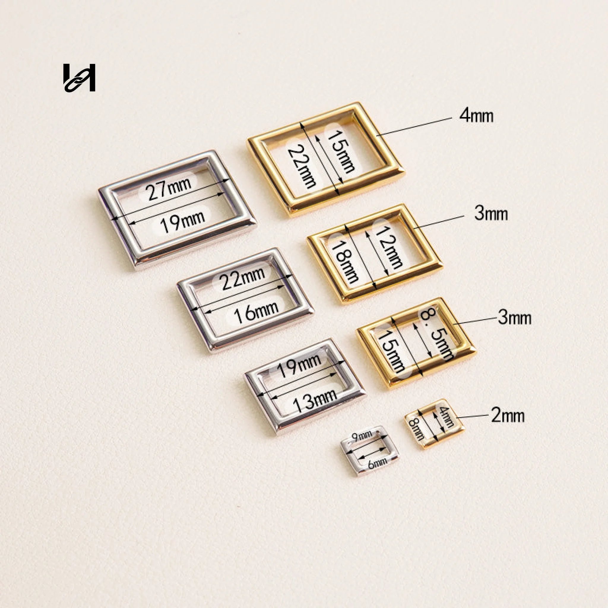 Premium Stainless Steel Square Rings for Leather Goods - hardware