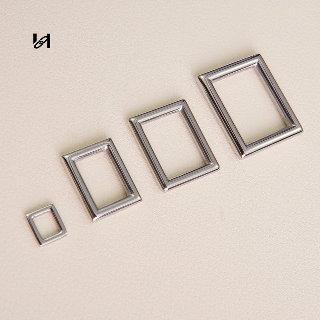 Premium Stainless Steel Square Rings for Leather Goods - hardware