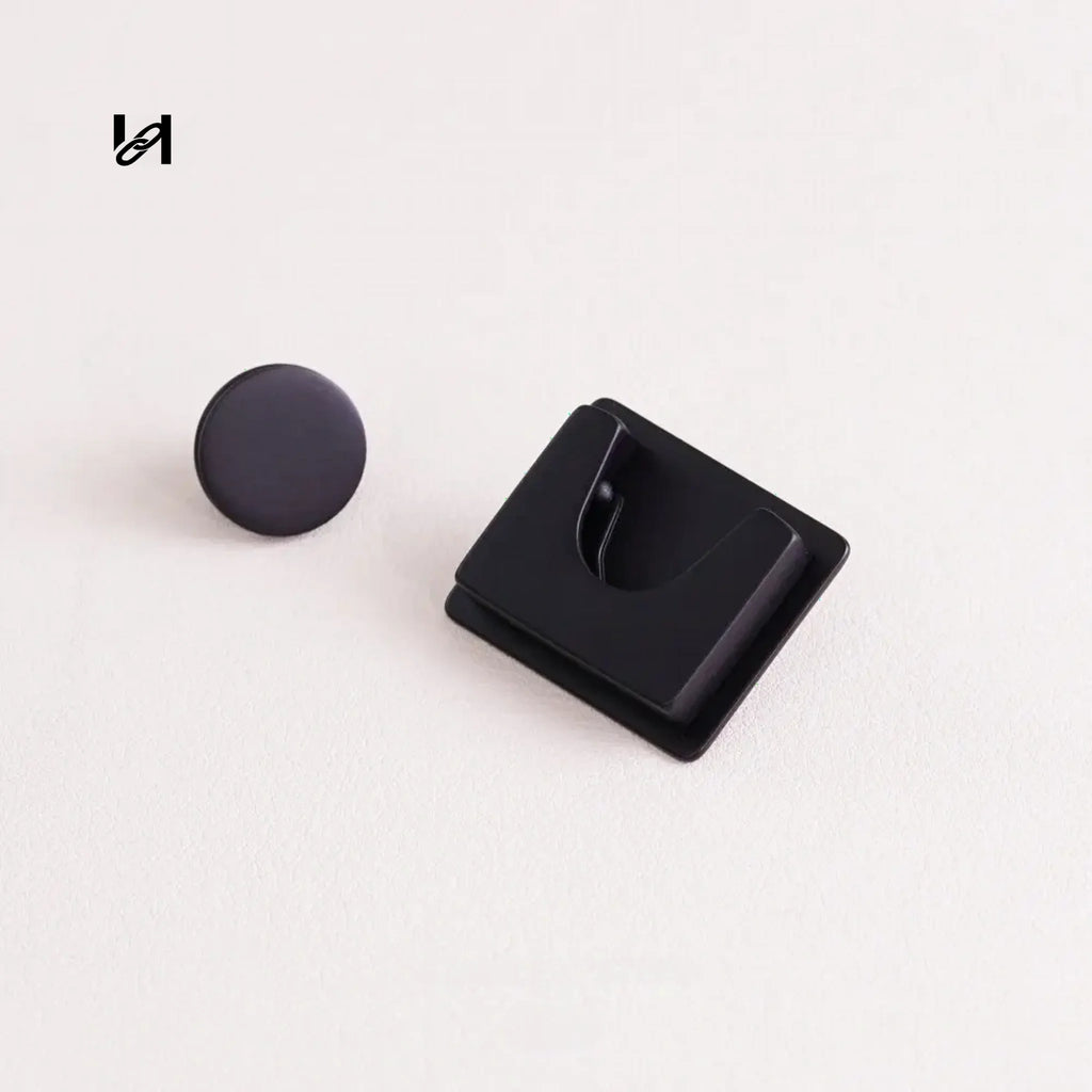 Rectangle Stainless Steel Insert Lock - Black - hardware