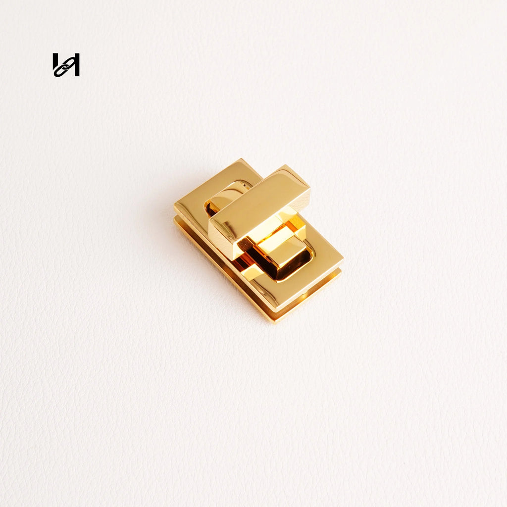 Rectangle Turn Lock-II - gold - hardware
