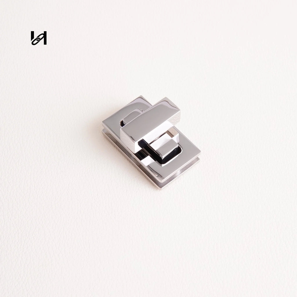 Rectangle Turn Lock-II - silver - hardware