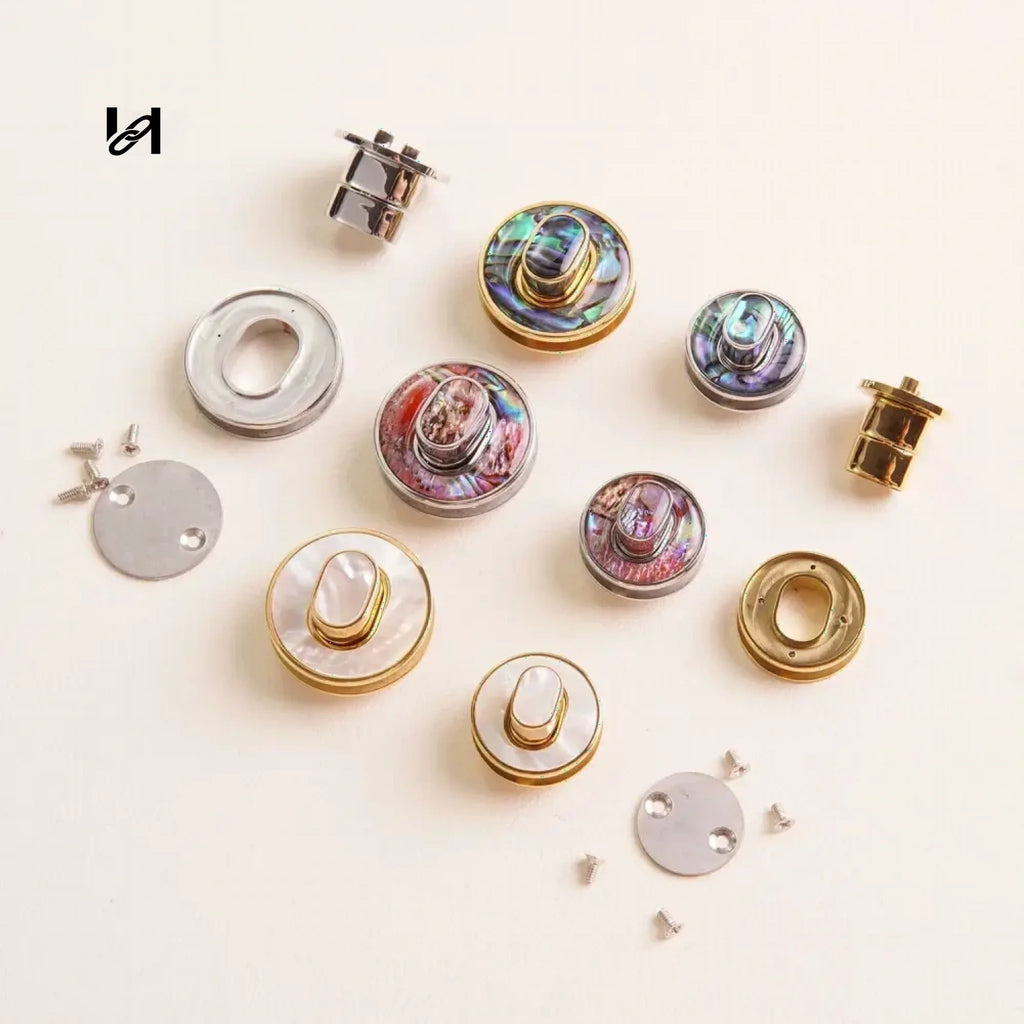 Round Nature Shell Turn Lock - hardware
