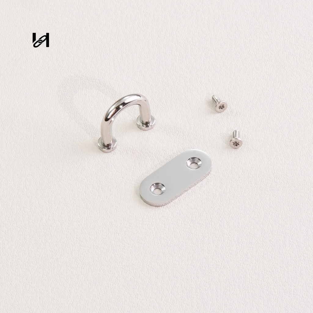 Small Stainless Steel Arc Bridge Connector for Bags - silver - hardware