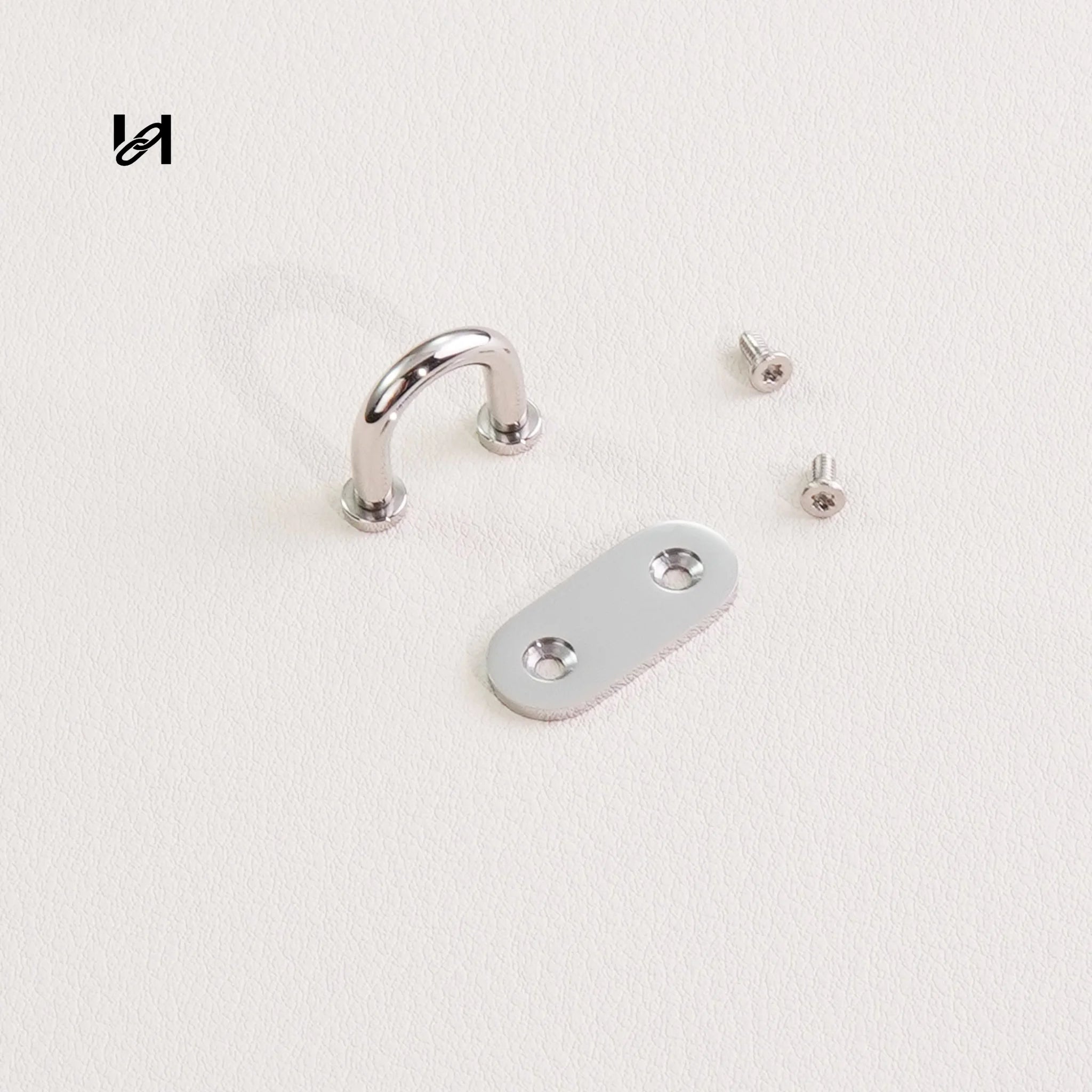 Small Stainless Steel Arc Bridge Connector for Bags - silver - hardware