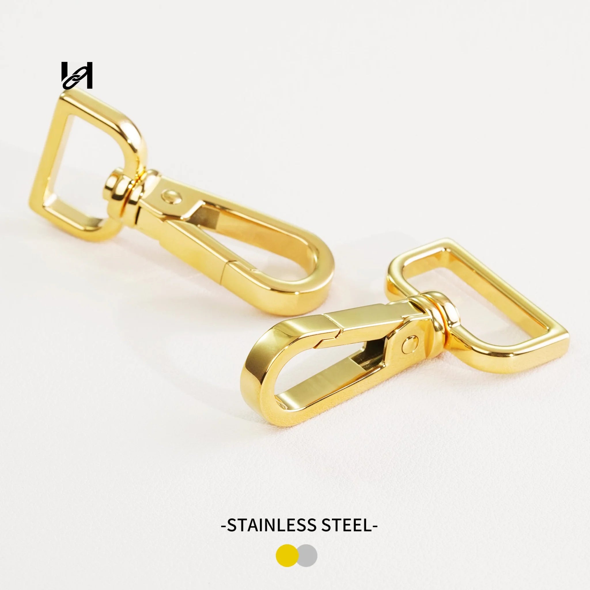 Square swivel hook - 20MM / gold - hardware