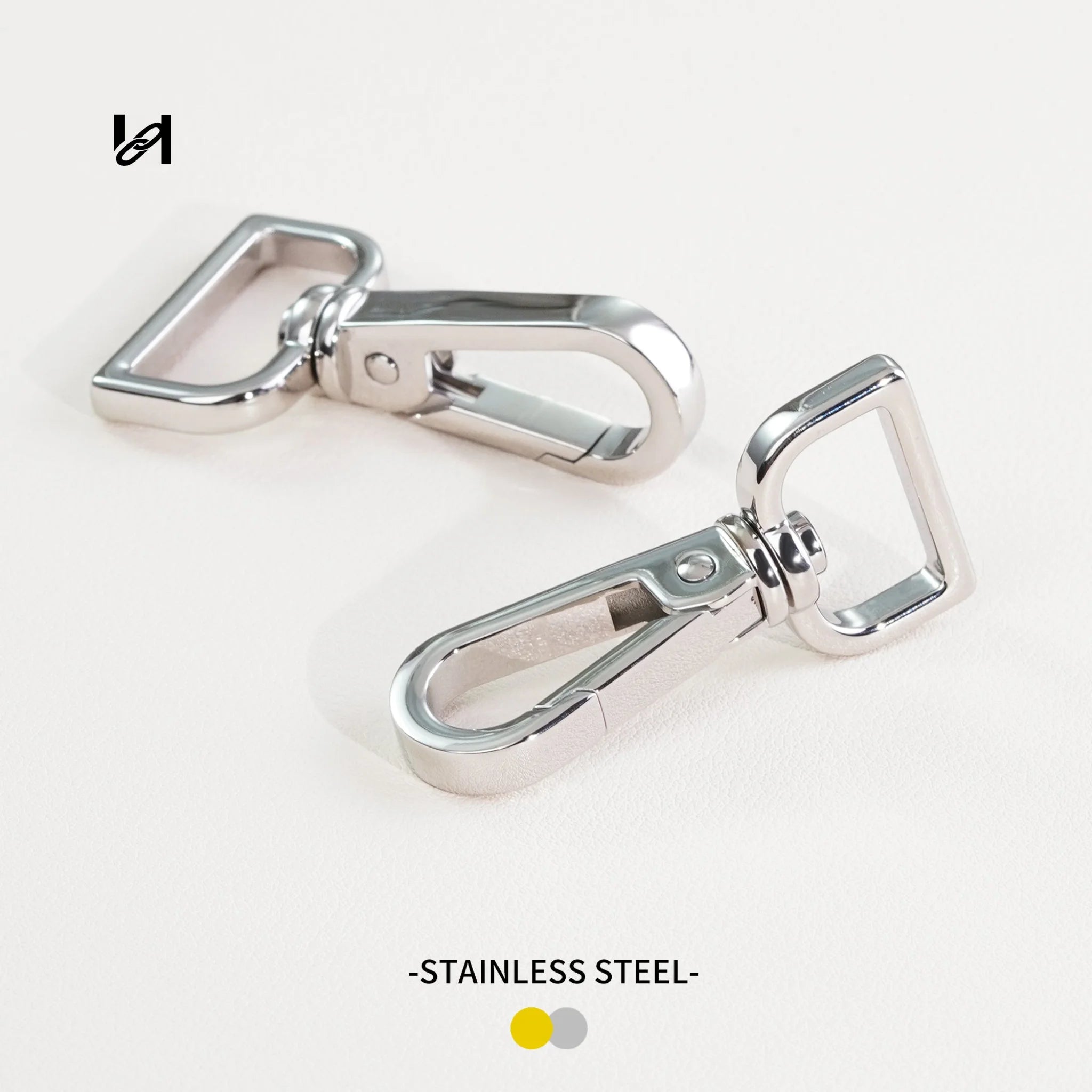 Square swivel hook - 20MM / silver - hardware