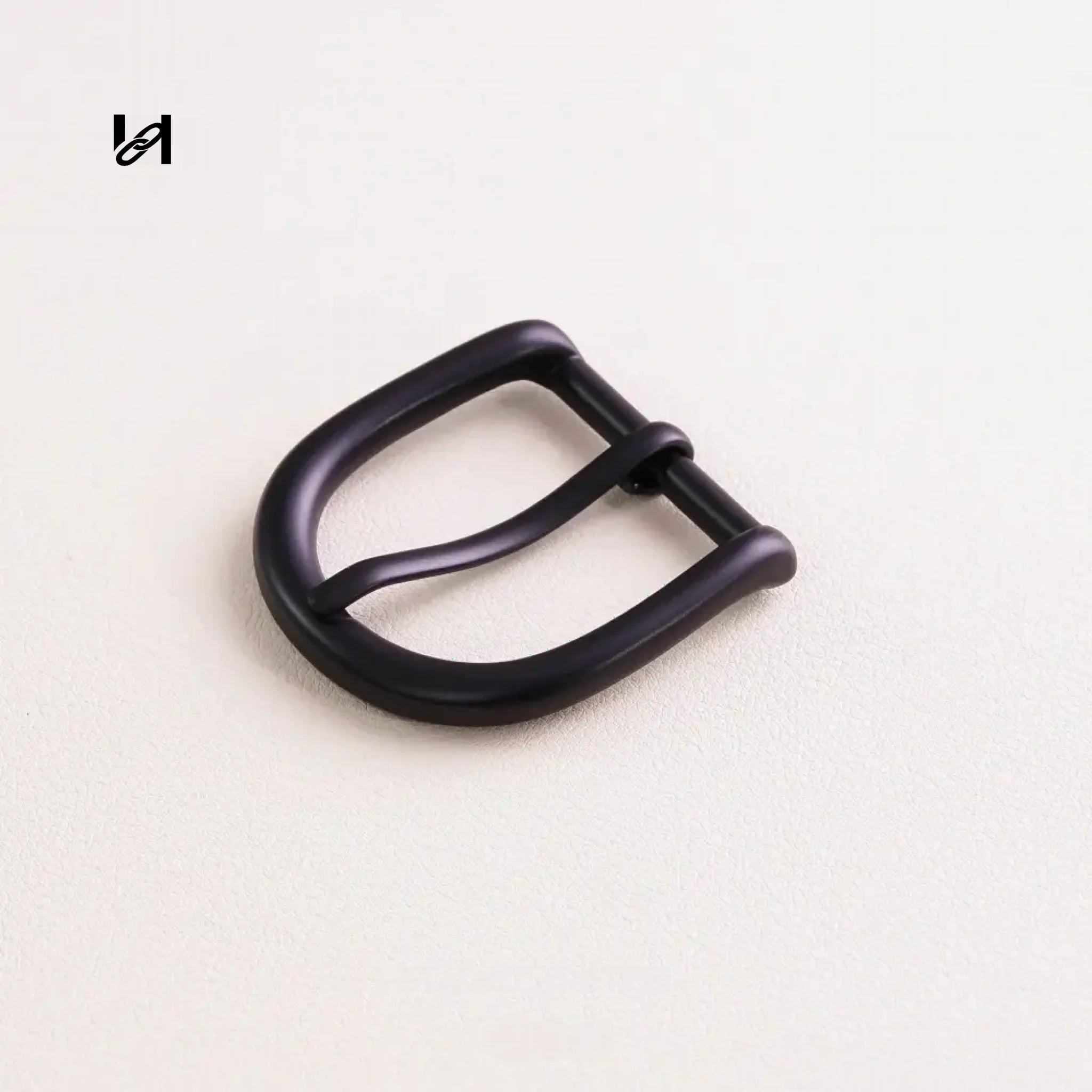 Stainless steel 32mm elegant belt buckle - Black - hardware