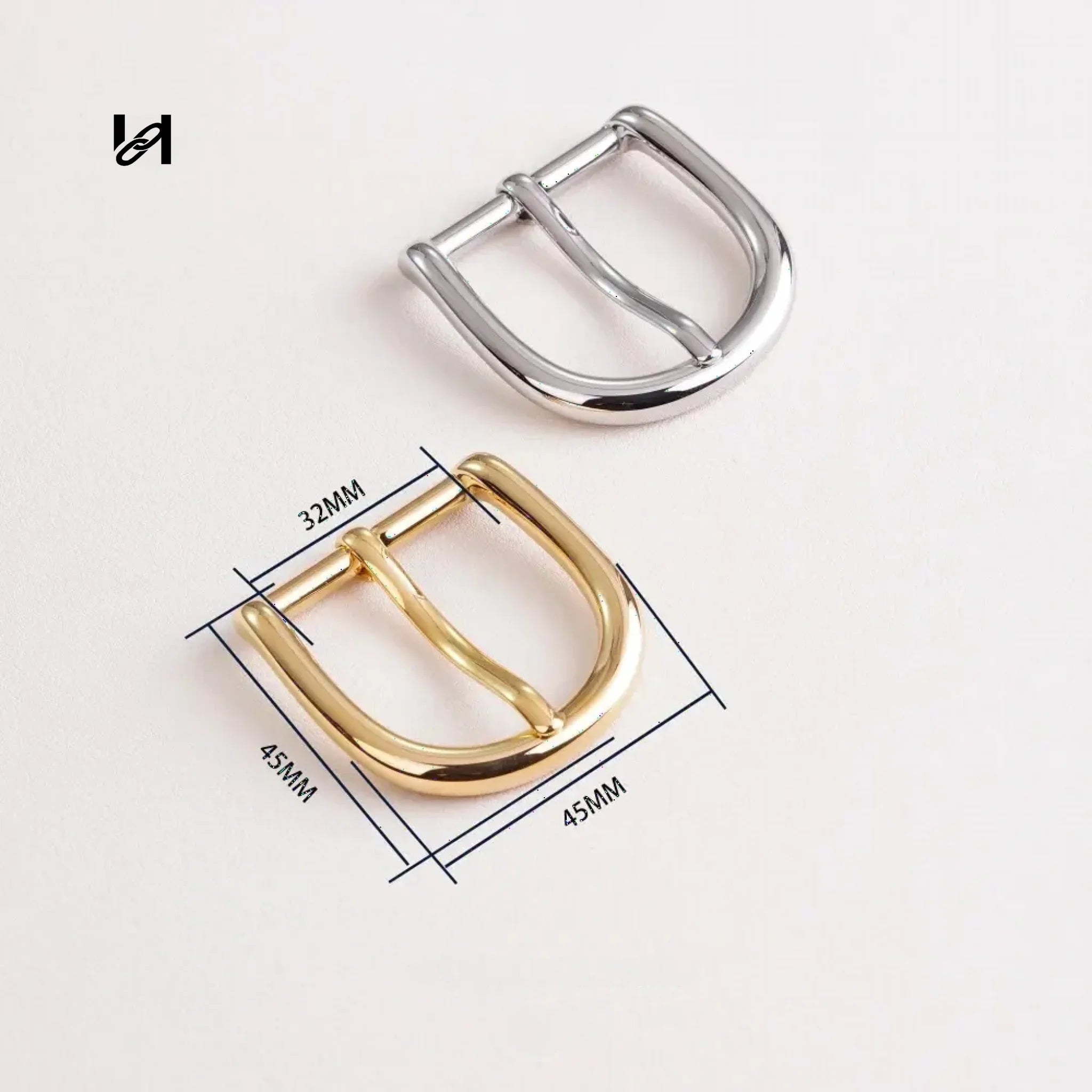 Stainless steel 32mm elegant belt buckle - hardware