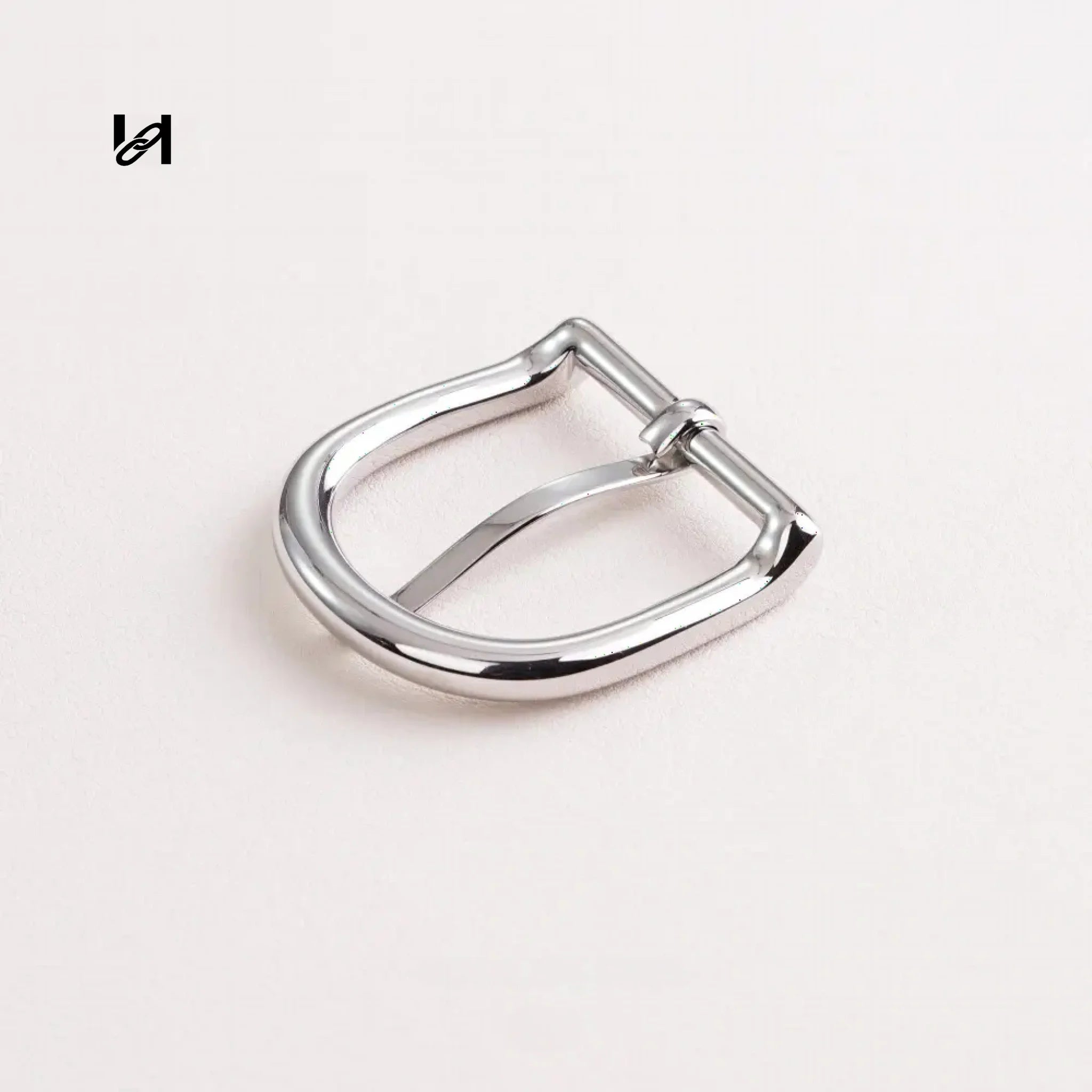 Stainless steel 32mm elegant belt buckle - Silver - hardware