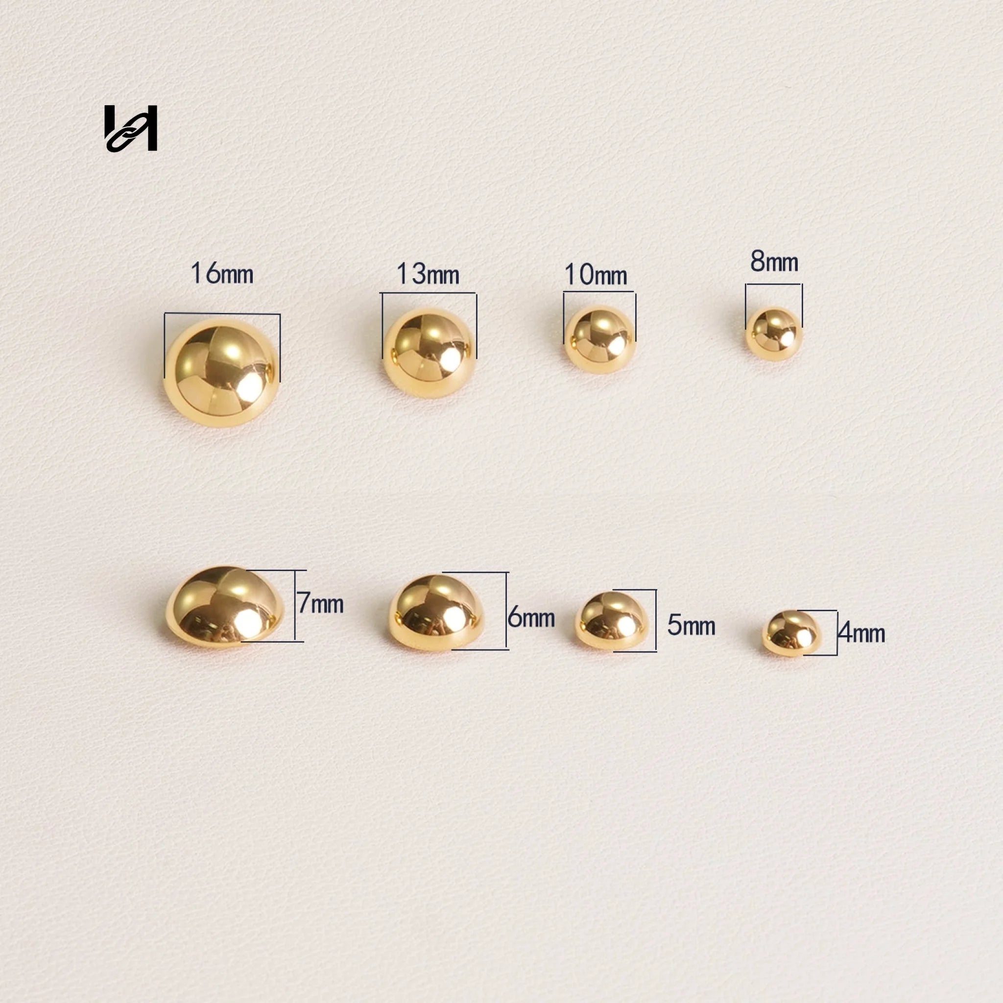 Stainless Steel Dome-Shaped Bag Feet - hardware