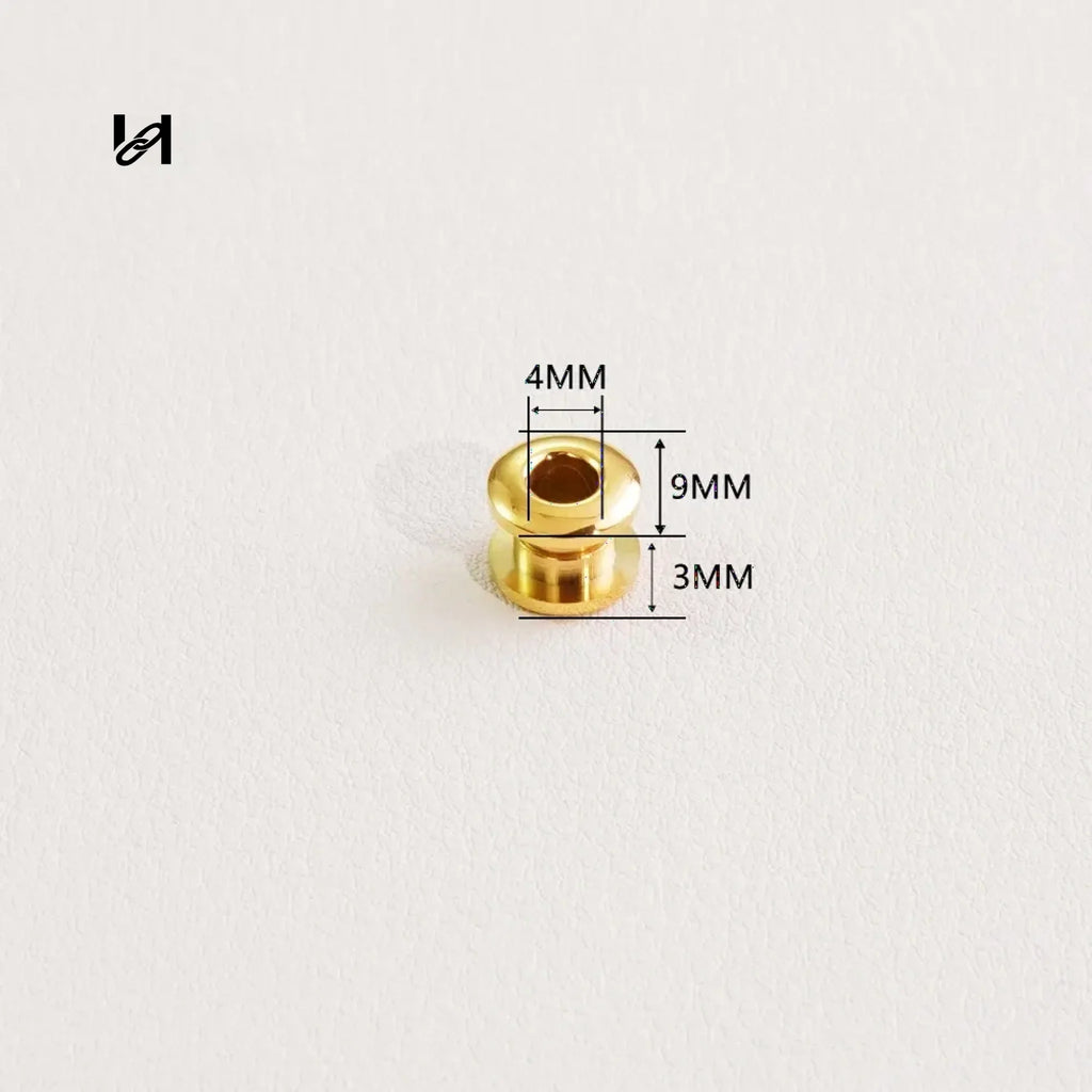 Stainless Steel Eyelet Metal Grommet-Lathe parts - 4mm-1pcs / gold - hardware
